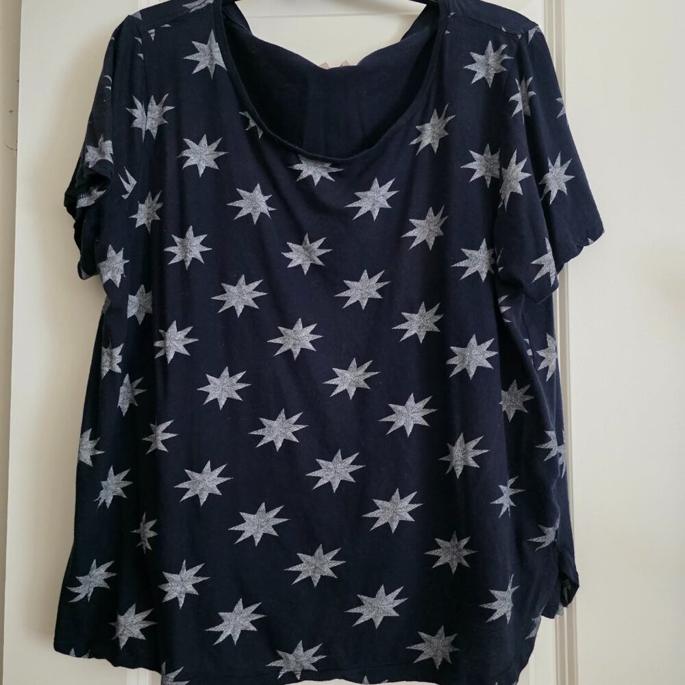 PHILOSOPHY - PLUS SIZE 2X WHIMSICAL STARS PRINT TEE